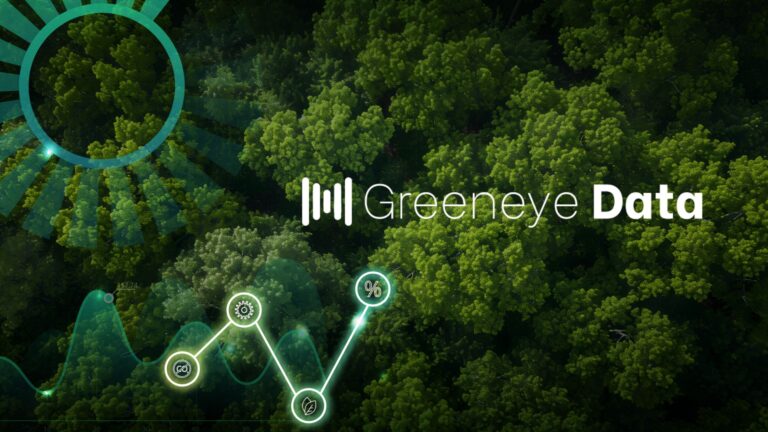 צוות Greeneye עם נגה לבציון נדן, צילום קבוצתי בבורסה.